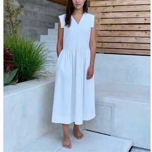 Jeana Sohn Agnes white midi Dress